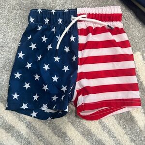 Old Navy Kids Blue and Red Star Stripe Shorts